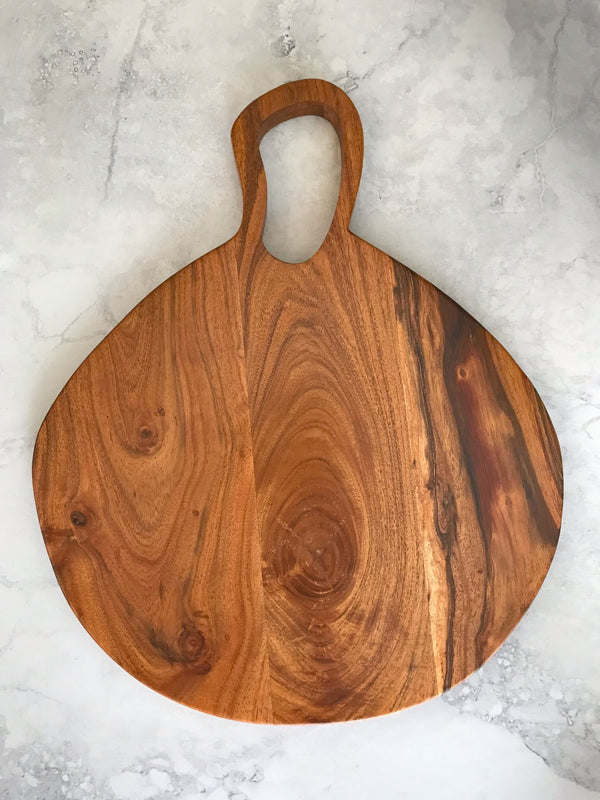 Acacia Wood Round Serving Board - omG Artisan Shoppe