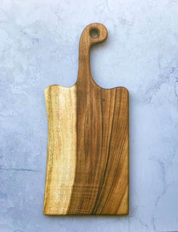 Curved Handle Live Edge Charcuterie Board, Cutting Board Walnut Wood - omG Artisan Shoppe