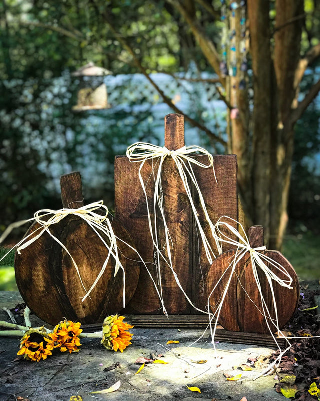 Handmade Rustic Wooden Pumpkins Decor - omG Artisan Shoppe