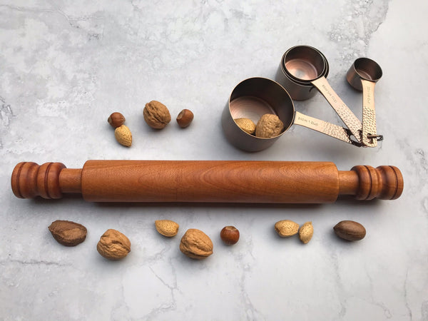 Bucolic Natural Rolling Pin - Sapele Exotic Wood Handmade Rolling Pin - omG Artisan Shoppe