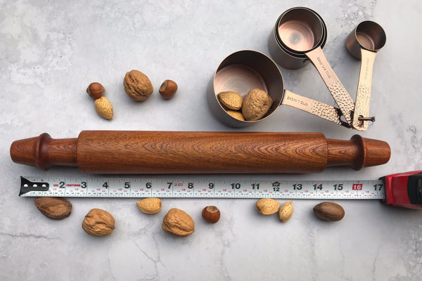 Natural Cascade Rolling Pin - Sapele Exotic Wood Handmade Rolling Pin - omG Artisan Shoppe